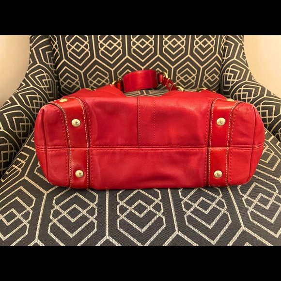 Red leather Coach hobo shoulder bag - perfect condition - Picture 7 of 10